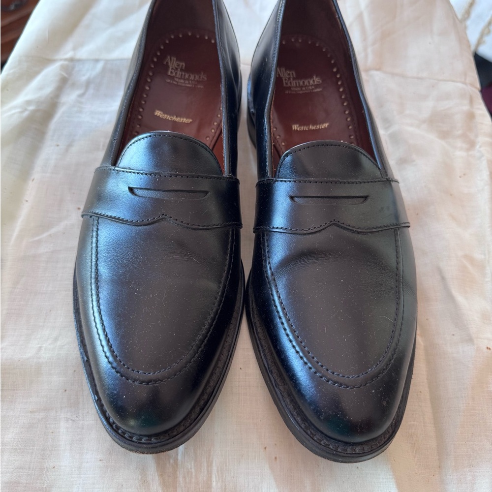 Allen Edmonds Black Leather Penny Loafers